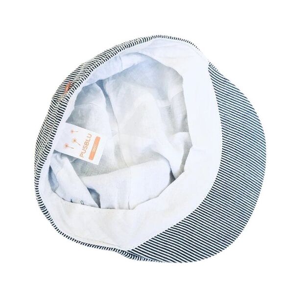 PUSBLU Navy Striped Newsboy Cap - Picture 3 of 3